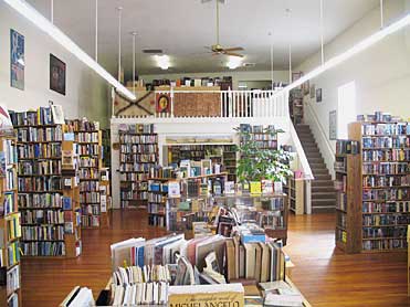 View of inside of Winston Smith Books store from front entrance
